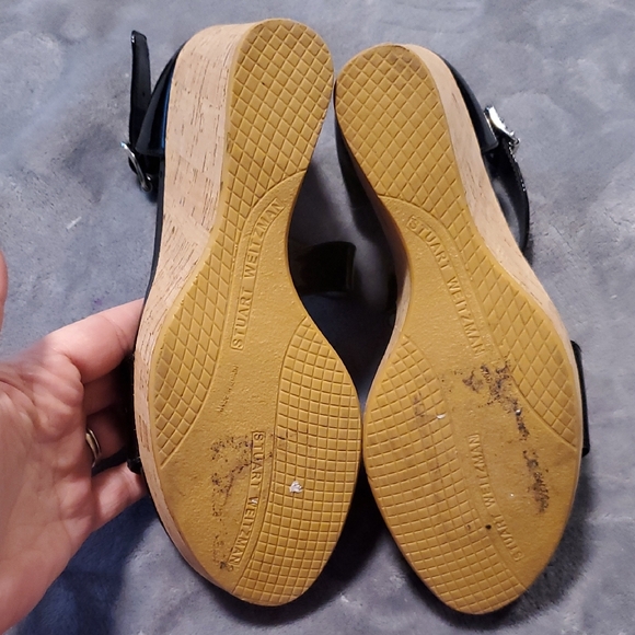 Stuart Weitzman Black Patent Leather Wedges - Picture 13 of 13